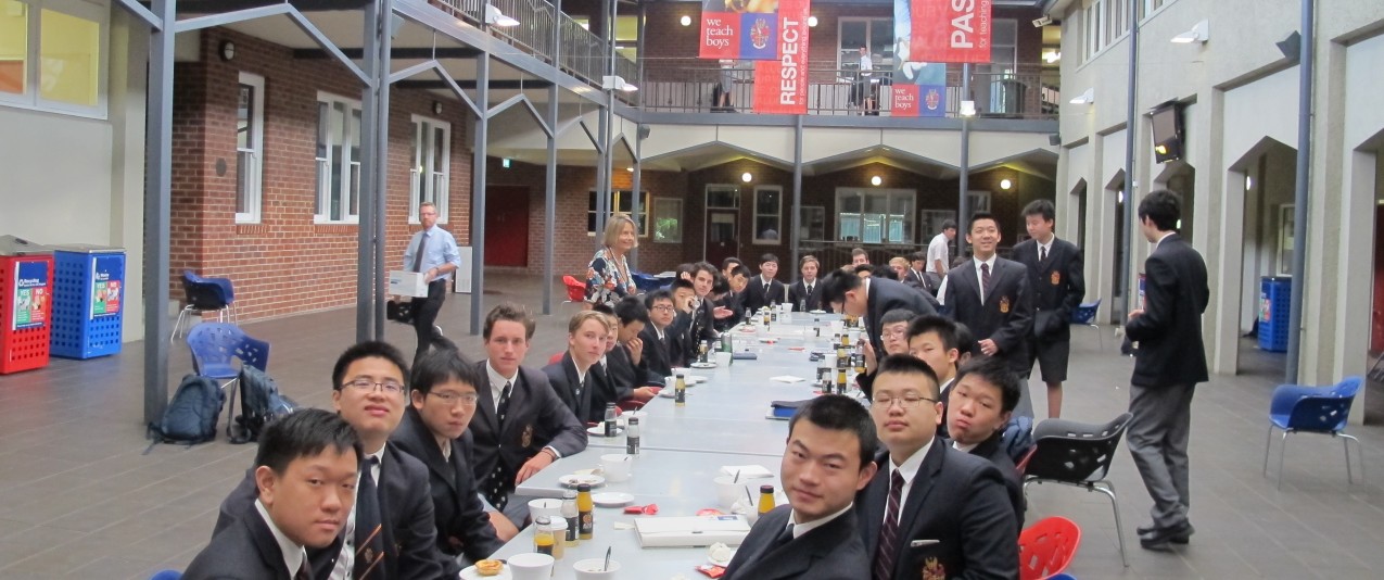 Brighton Grammar International Students with Prefects in 2015