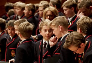 The choir during rehearsals at 'A celebration of music