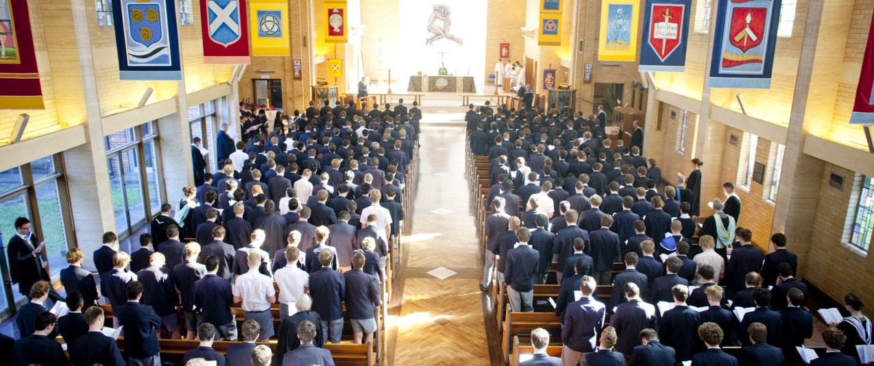 Top Anglican Private School, Brighton grammar Senior School Boys in Chapel