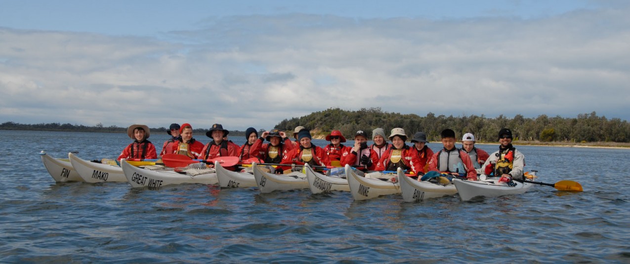 Brighton grammar Year 10 Sea Kayaking Gippsland lakes 2015