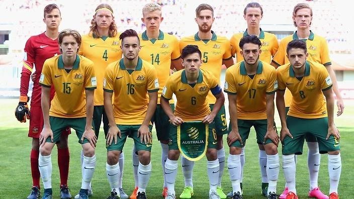 Lucas Derrick (Brighton grammar Student, Class of 2016, first on the right in back row) with the rest of the Joeys at the FIFA U17 World Cup