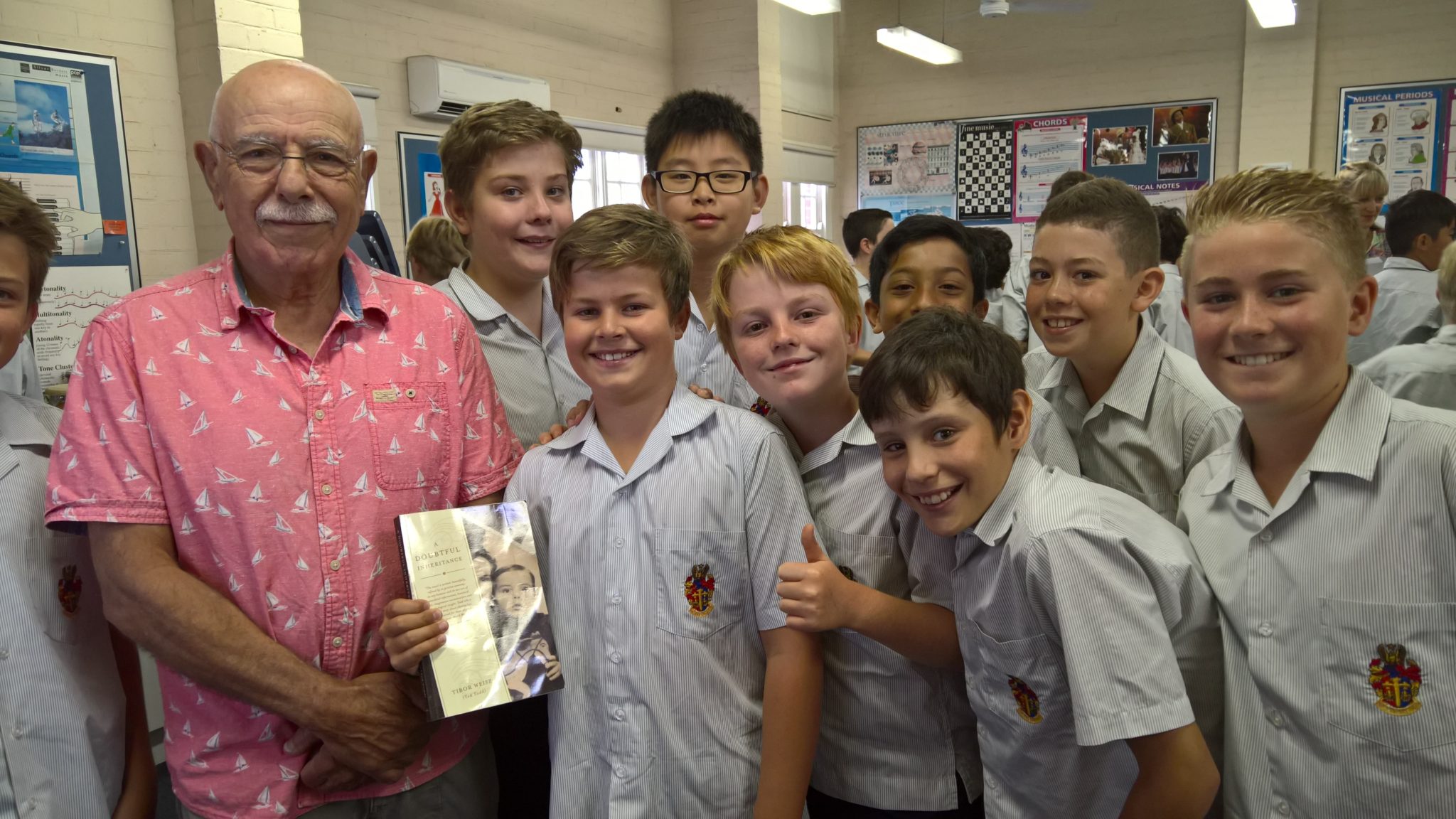 Ted's Camera store founder Ted Todd speaks to Year 6 about his journey of migration